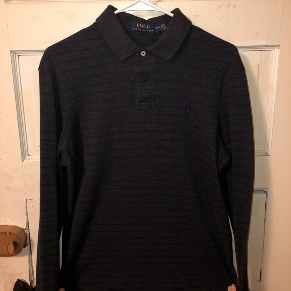 Long Sleeve Ralph Lauren Striped Polo - Picture 2 of 5